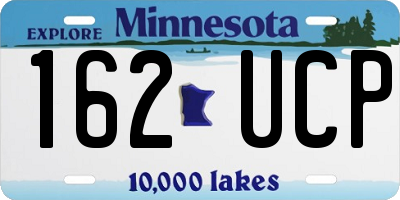 MN license plate 162UCP
