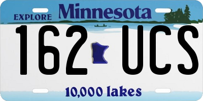 MN license plate 162UCS