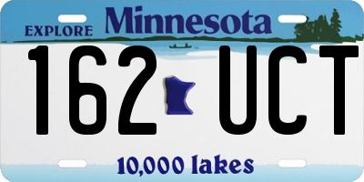 MN license plate 162UCT