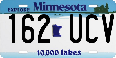 MN license plate 162UCV