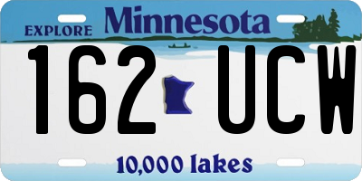 MN license plate 162UCW