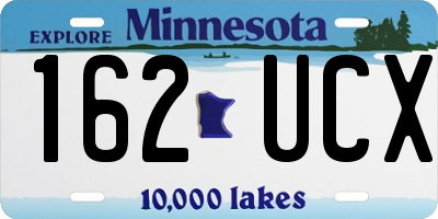 MN license plate 162UCX