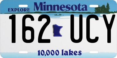 MN license plate 162UCY