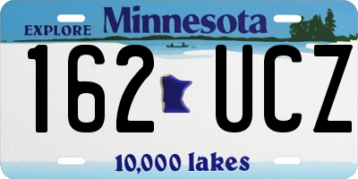 MN license plate 162UCZ