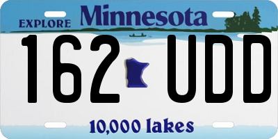 MN license plate 162UDD