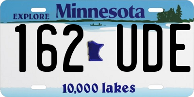 MN license plate 162UDE