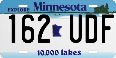 MN license plate 162UDF