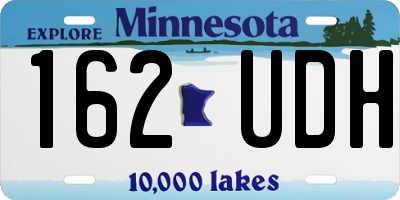 MN license plate 162UDH