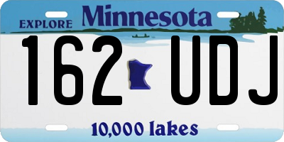MN license plate 162UDJ