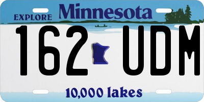 MN license plate 162UDM