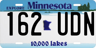 MN license plate 162UDN