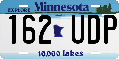 MN license plate 162UDP