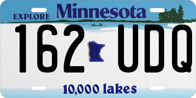 MN license plate 162UDQ