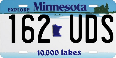 MN license plate 162UDS