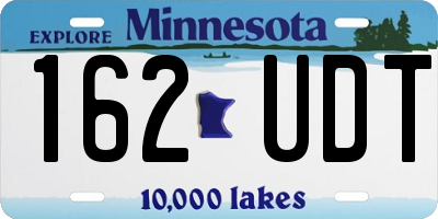MN license plate 162UDT
