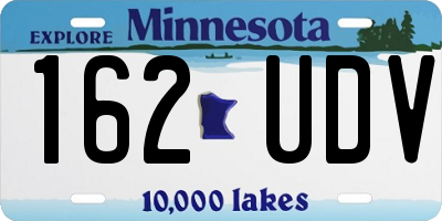 MN license plate 162UDV