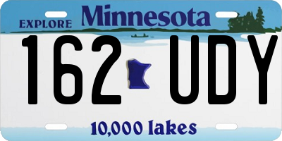 MN license plate 162UDY