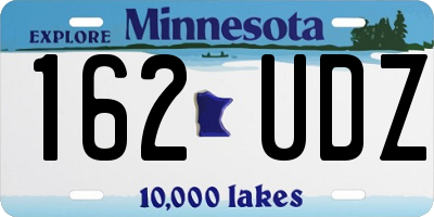 MN license plate 162UDZ