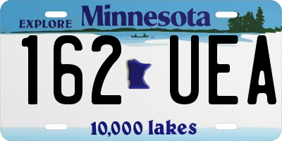 MN license plate 162UEA