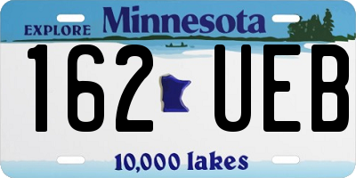 MN license plate 162UEB