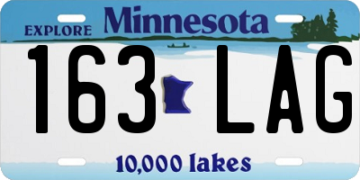 MN license plate 163LAG