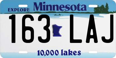 MN license plate 163LAJ