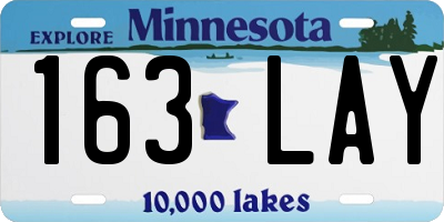MN license plate 163LAY