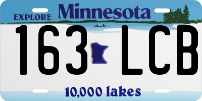 MN license plate 163LCB