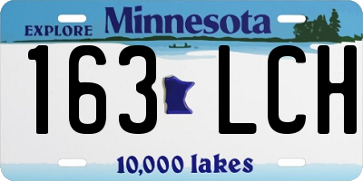 MN license plate 163LCH