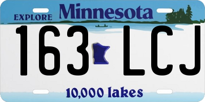 MN license plate 163LCJ