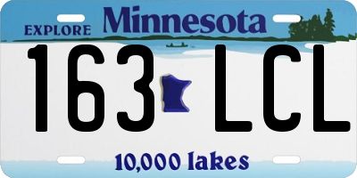MN license plate 163LCL