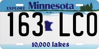 MN license plate 163LCO