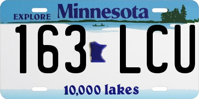 MN license plate 163LCU