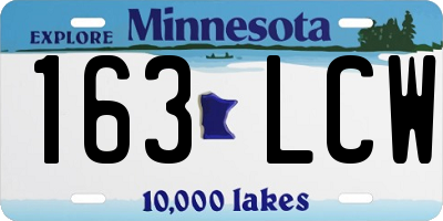 MN license plate 163LCW