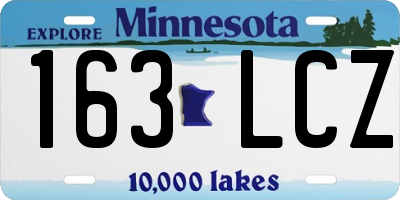 MN license plate 163LCZ