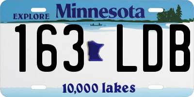 MN license plate 163LDB