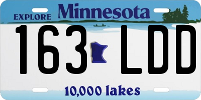 MN license plate 163LDD