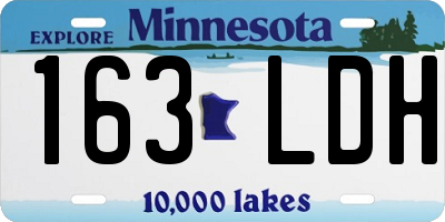MN license plate 163LDH