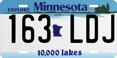 MN license plate 163LDJ