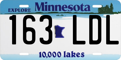 MN license plate 163LDL