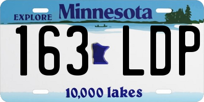 MN license plate 163LDP