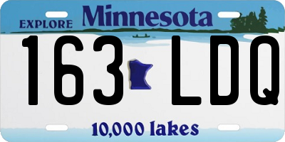 MN license plate 163LDQ