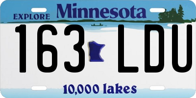 MN license plate 163LDU