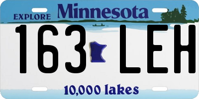 MN license plate 163LEH