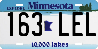 MN license plate 163LEL