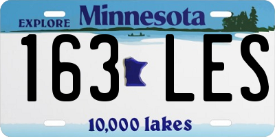 MN license plate 163LES