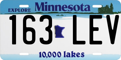 MN license plate 163LEV