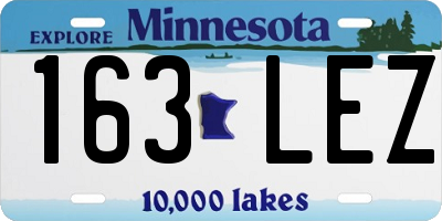 MN license plate 163LEZ