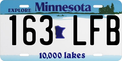 MN license plate 163LFB