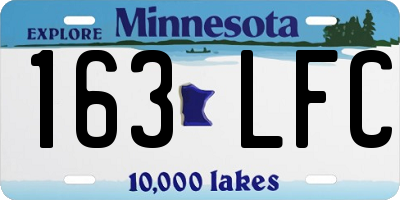 MN license plate 163LFC